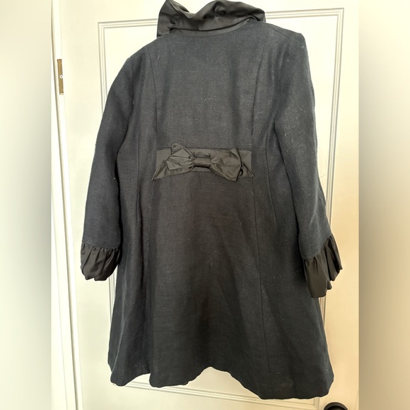 Nanette Lepore Navy Dress Coat - Picture 3 of 4